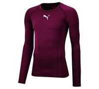 Puma Liga Baselayer Tee Ls Maglia A Manica Lunga, Rosso (Cordovan), M Uomo