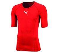 Puma Liga Baselayer Tee SS Jr, Maglietta Compressione Unisex-Bambini, Rosso (Red), 140