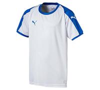 PUMA Liga Jersey Jr, Maglietta Unisex-Bambini, Bianco (White/Electric Blue), 116
