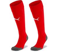 PUMA Liga Socks, Calzettoni Calcio Unisex, Rosso (Puma Red/Puma White), 3 (Confezione da 2)