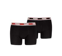 PUMA Logo Elastic Pugile, Orange/Black, XL (Pacco da 2) Uomo