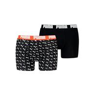 PUMA Logo Elements Cat Boxer Briefs, Nero/Rosso, L Uomo