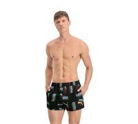 Puma Logo Print Short Shorts, Pantaloncini da Surf Uomo, Black Combo, Small