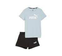 PUMA Logo Tee & Shorts Set G, Tuta Sportiva Bambine e Ragazze, Surf Turchese, 128