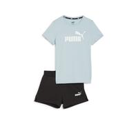 PUMA LOGO TEE & SHORTS SET GIRL COMPLETINO DA BAMBINA turquoise