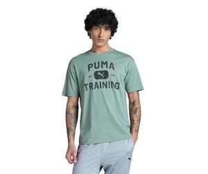 Puma M Graphics Train Logo Relaxed Tee, Magliette Unisex - Adulto, Green Moon,