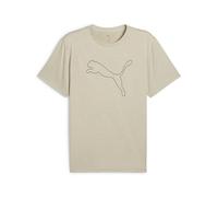 PUMA M TAD Essential Heather Cat Tee (CF Large Cat), Magliette Unisex - Adulto, Desert Dust Heather,