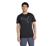 PUMA M TAD Essential Heather Cat Tee (CF Large Cat), Magliette Unisex - Adulto, PUMA Black Heather,