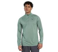 PUMA M TAD Tech Fabric Mix 1/4 Zip, Camicie Uomo, Green Moon,