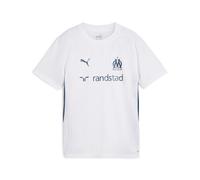 PUMA Maglia da allenamento Olympique de Marseille per ragazzi, Abbigliamento, Bianco/Ocean Tropic, 5-6Y 5-6Y