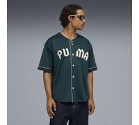 PUMA Maglia da baseball oversize da uomo, Abbigliamento, Verde, M M