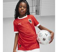 PUMA Maglia da calcio in jersey gara Home Austria 2024 da ragazzi, Abbigliamento, Rosso/Chili Pepper, 7-8Y 7-8Y