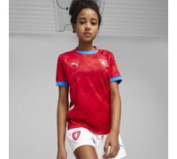 PUMA Maglia da calcio in jersey gara Home Repubblica Ceca 2024 da ragazzi, Abbigliamento, Rosso/Fast Rosso, 9-10Y 9-10Y