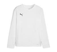 PUMA teamGOAL LS Jersey Jr, Maglia da Calcio Unisex Kids, Bianco Black-Piuma Grigio, 152