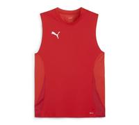 PUMA teamGOAL Sleeveless Jersey, Maglia da Calcio Men's, Rosso Bianco-Veloce Rosso, S