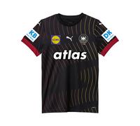 PUMA Maglia da pallamano in jersey gara Away Germania 2025 da donna, Abbigliamento, Nero/Rosso, M M
