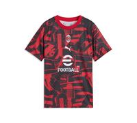PUMA Maglia da riscaldamento AC Milan per ragazzi, Accessori, Rosso, 7-8Y 7-8Y