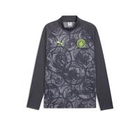 PUMA Maglia da riscaldamento con zip Manchester City da uomo, Accessori, Grigio, L L