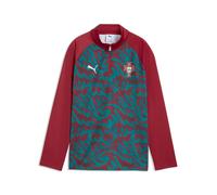 PUMA Maglia da riscaldamento con zip Portogallo per ragazzi, Accessori, Rosso, 5-6Y 5-6Y