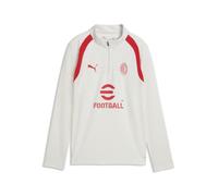 PUMA Maglia da training AC Milan con zip corta da ragazzo, Accessori, Grigio, 9-10Y 9-10Y