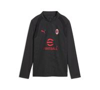 PUMA Maglia da training AC Milan con zip corta da ragazzo, Accessori, Grigio, 9-10Y 9-10Y