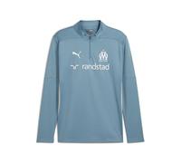 PUMA Maglia da Training con Zip Corta Olympique de Marseille da Uomo XXL, Bold Blue Putty Beige
