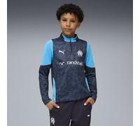 PUMA Maglia da training con zip corta Olympique de Marseille per ragazzi, Abbigliamento, Navy/Azure, 15-16Y 15-16Y