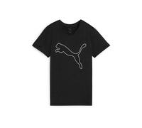 PUMA W TAD Essential Heather Logo Tee, Magliette Unisex - Adulto, PUMA Black Heather,