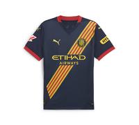 PUMA Maglia gara Away Girona FC 24/25 da uomo, Abbigliamento, Club Navy/Pelé Giallo, S S