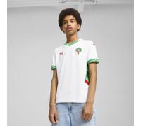 PUMA Maglia gara Away Marocco 2025 per ragazzi, Abbigliamento, Bianco/Fast Verde/Rosso, 11-12Y 11-12Y