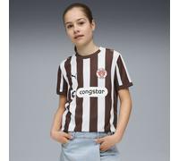 PUMA Maglia gara Home FC St. Pauli 25/26 per ragazzi, Abbigliamento, Espresso Marrone/Bianco, 9-10Y 9-10Y