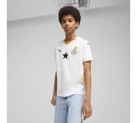 PUMA Maglia gara Home Ghana 2025 per ragazzi, Abbigliamento, Bianco/Pelé Giallo, 11-12Y 11-12Y