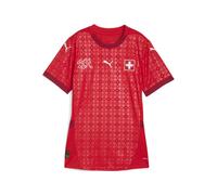 PUMA Maglia gara Home Nazionale femminile Svizzera 2025 da donna, Sport, Rosso/Dark Crimson, XS XS
