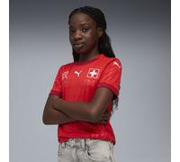 PUMA Maglia gara Home Nazionale femminile Svizzera 2025 per ragazzi, Abbigliamento, Rosso/Dark Crimson, 13-14Y 13-14Y