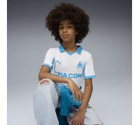 PUMA Maglia gara Home Olympique de Marseille 25/26 per ragazzi, Abbigliamento, Bianco/Azure, 5-6Y 5-6Y