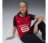 PUMA Maglia gara Home Stade Rennais FC 25/26 per ragazzi, Abbigliamento, Rosso/Nero, 7-8Y 7-8Y