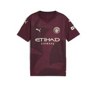 PUMA Maglia Third da Bambino del Manchester City - Stagione 2024/25 - Borgogna - Taglia 128