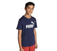 T-shirt Puma Essentials Logo manica corta blu marino bianco bambino - 116