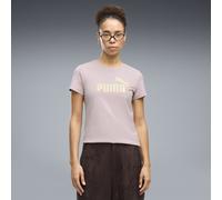 PUMA Maglietta con logo ESS Metallizzato No. 1 da donna, Abbigliamento, Rosa, M M