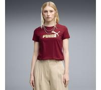 PUMA Maglietta con logo ESS Metallizzato No. 1 da donna, Abbigliamento, Rosso, S S