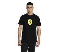 PUMA Maglietta da Uomo Ferrari Race Colorata con Grande Scudo Motorsport, Nero, S