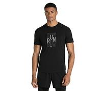 PUMA Maglietta Run Logo SS M, Uomo, Black, S