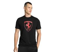 PUMA Maglietta Scuderia Ferrari Scudo Grande tonale da Corsa - Nero - Uomo - Taglia: M