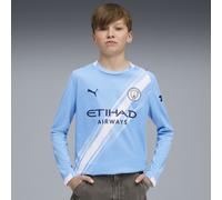 PUMA Manchester City 25/26 Long Sleeve Home Jersey Youth, Abbigliamento, Light Blu/Bianco, 13-14Y 13-14Y