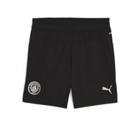 PUMA Manchester City FC Pantaloncini Allenamento Bambini Senza Tasche 25/26, Nero (Black x Silver), 140