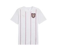 Puma Manchester City Pre Match - Camicia a Maniche Corte da Uomo, Bianco/Diaspro, L