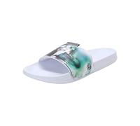 PUMA MAPF1 Graphic Leadcat FTR, Sandali a Ciabatta Unisex-Adulto, Bianco White-Spectra Green, 42 EU