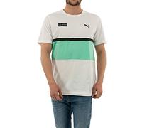 PUMA Mapm T7 Tee Camicia da Uomo, Uomo, Maglietta a Maniche Corte, 596181-02, Bianco/Verde/Nero, S