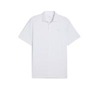 PUMA MATTR Houndstooth Golf Polo Men, Abbigliamento, Bianco Glow, L L