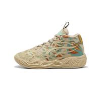 PUMA MB.04 Flare Basketball Scarpe Youth, Scarpe, Light Sand/Aquatic/Arancione Glo, 36 36